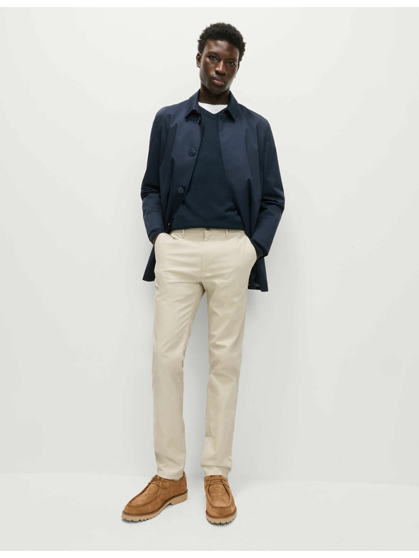 Marks & Spencer Strečové chino nohavice slim fit Marks & Spencer béžová