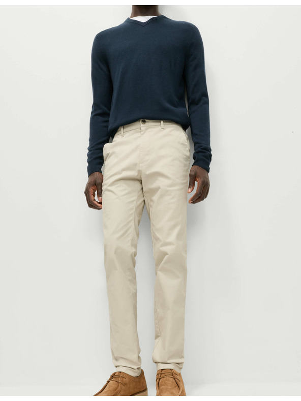 Marks & Spencer Strečové chino nohavice slim fit Marks & Spencer béžová