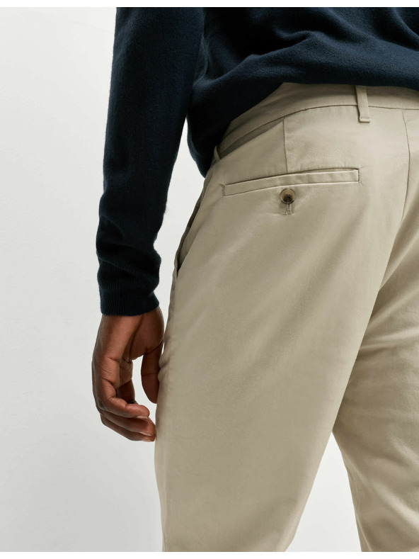 Marks & Spencer Strečové chino nohavice slim fit Marks & Spencer béžová