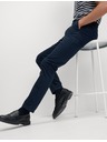 Marks & Spencer Nohavice Marks & Spencer Stretch Chino Slim Fit Pants Navy Blue