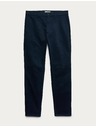 Marks & Spencer Nohavice Marks & Spencer Stretch Chino Slim Fit Pants Navy Blue