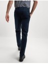 Marks & Spencer Nohavice Marks & Spencer Stretch Chino Slim Fit Pants Navy Blue