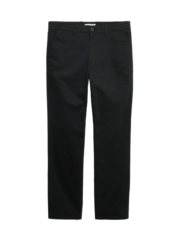 Marks & Spencer Strečové chino nohavice Marks & Spencer regular fit čierne
