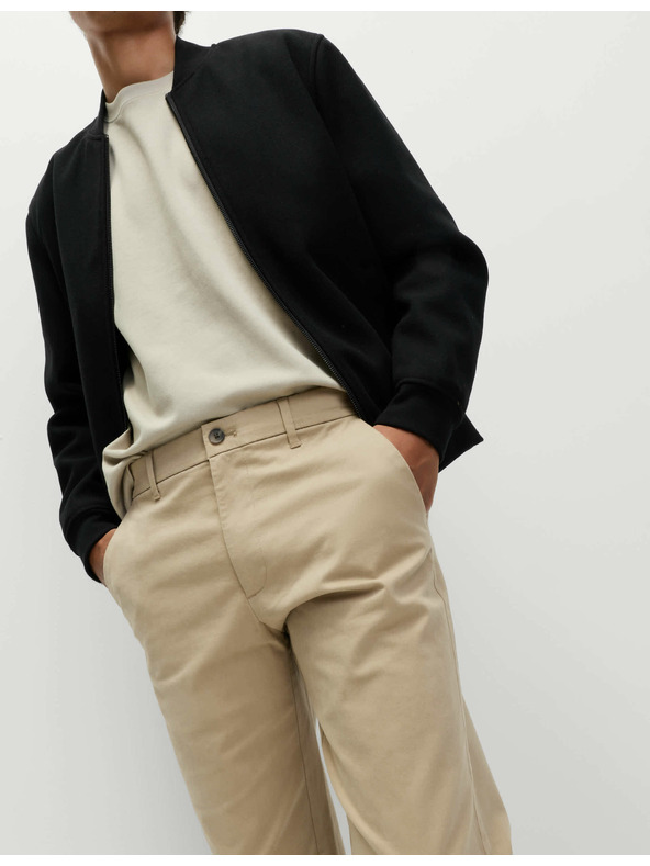 Marks & Spencer Strečové chino nohavice normálneho strihu Marks & Spencer béžová