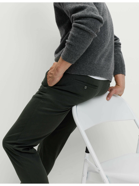 Marks & Spencer Strečové chino nohavice slim fit Marks & Spencer sivé