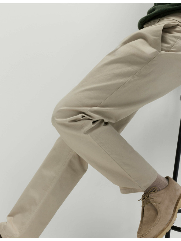 Marks & Spencer Strečové chino nohavice normálneho strihu Marks & Spencer béžová