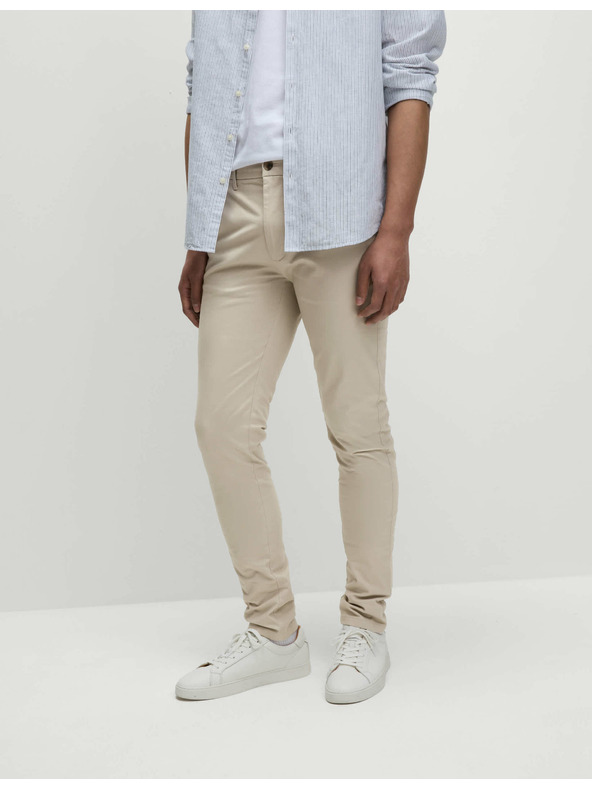 Marks & Spencer Priliehavé chino nohavice s elastickým strihom Marks & Spencer béžová