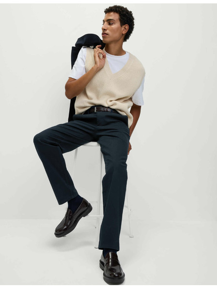 Marks & Spencer Strečové chino nohavice Marks & Spencer námornícka modrá