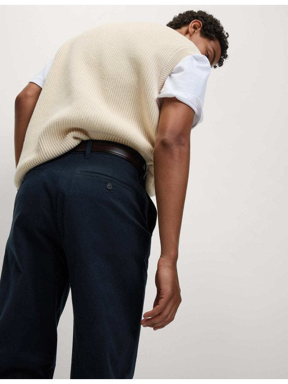 Marks & Spencer Strečové chino nohavice Marks & Spencer námornícka modrá