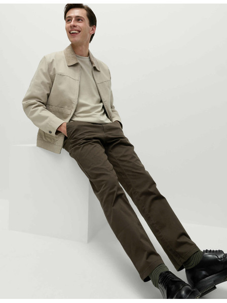 Marks & Spencer Pružné chino nohavice normálneho strihu Marks & Spencer hnedá