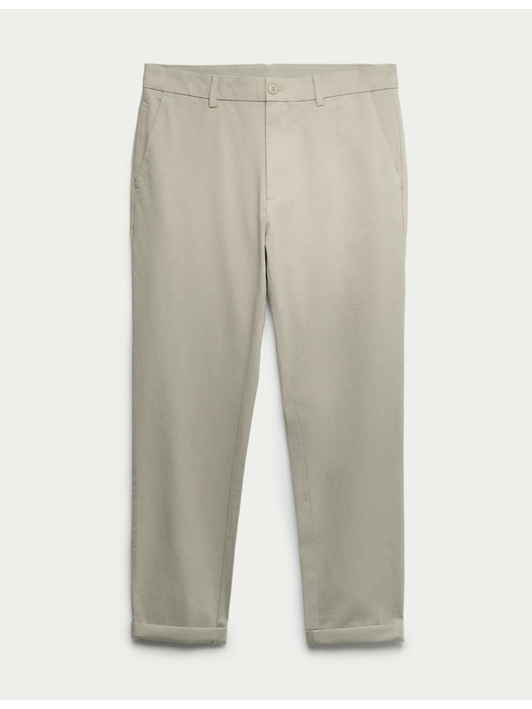 Marks & Spencer Keprové chino nohavice úzkeho strihu The Ultimate Marks & Spencer sivá