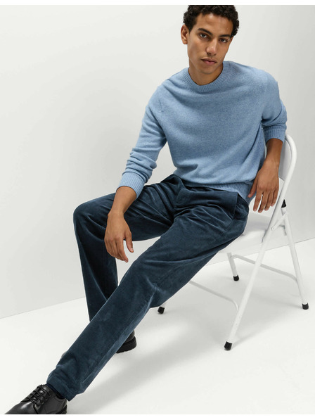 Marks & Spencer Menčestrové pružné chino nohavice klasického strihu Marks & Spencer námorná modrá