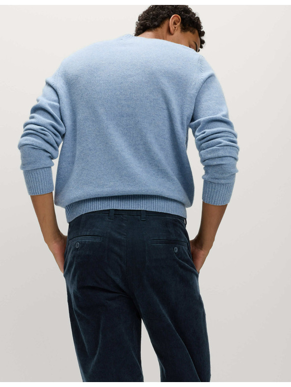 Marks & Spencer Menčestrové pružné chino nohavice klasického strihu Marks & Spencer námorná modrá