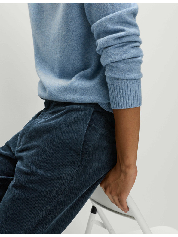 Marks & Spencer Menčestrové pružné chino nohavice klasického strihu Marks & Spencer námorná modrá