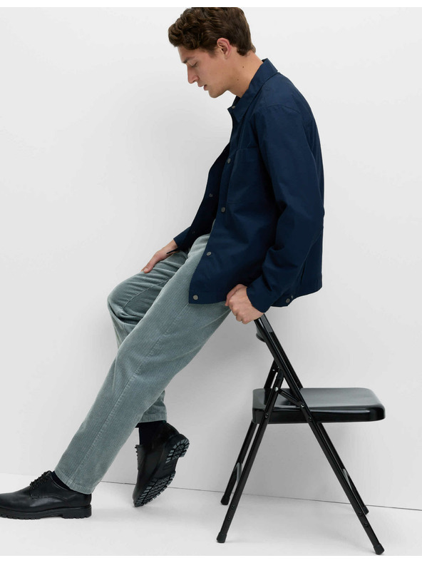 Marks & Spencer Luxusné menčestrové nohavice s 5 vreckami, voľný strih Marks & Spencer sivá