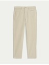 Marks & Spencer Talianske menčestrové nohavice rovného strihu, 5 vreciek Marks & Spencer béžová