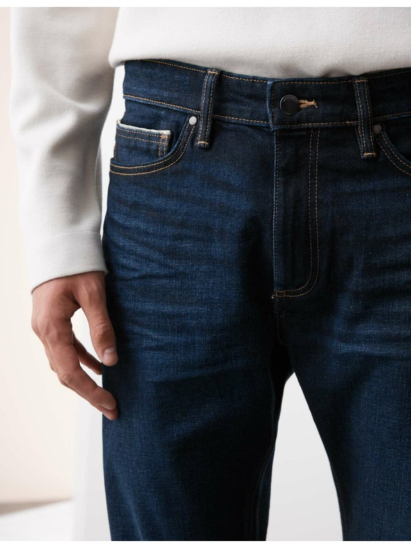 Marks & Spencer Pružné džínsy v japonskom štýle, úzky strih Marks & Spencer námorná modrá