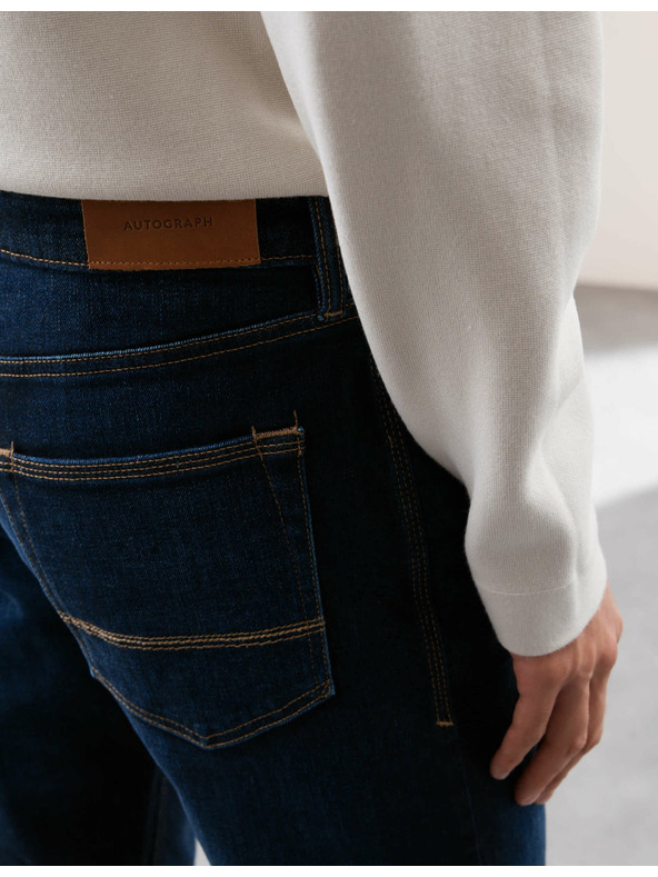 Marks & Spencer Pružné džínsy v japonskom štýle, úzky strih Marks & Spencer námorná modrá