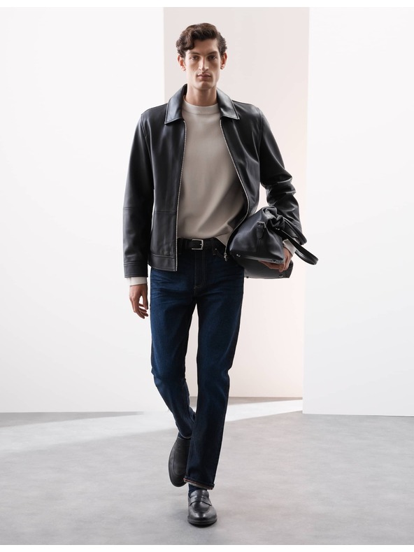 Marks & Spencer Pružné džínsy v japonskom štýle, úzky strih Marks & Spencer námorná modrá