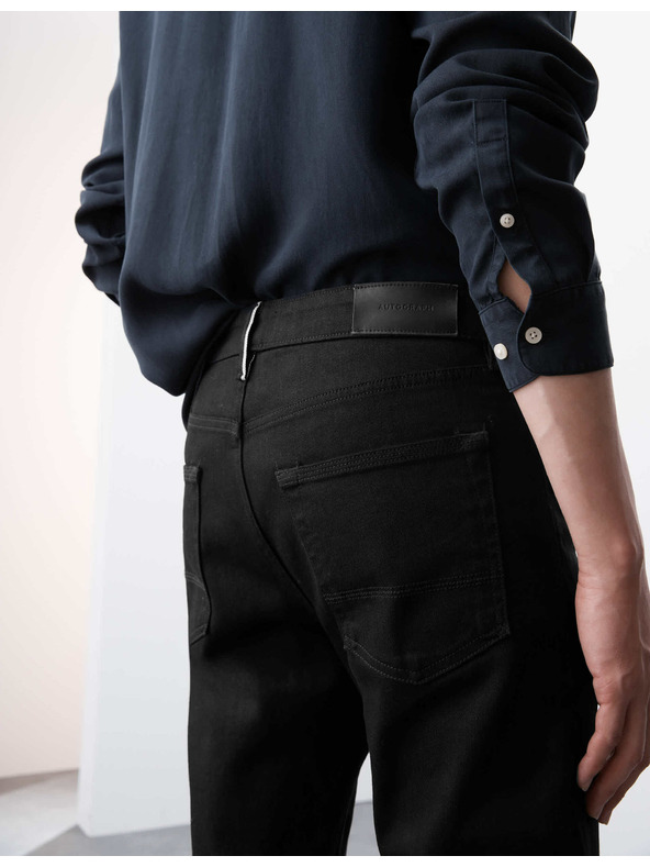 Marks & Spencer Pružné džínsy v japonskom štýle, úzky strih Marks & Spencer čierna