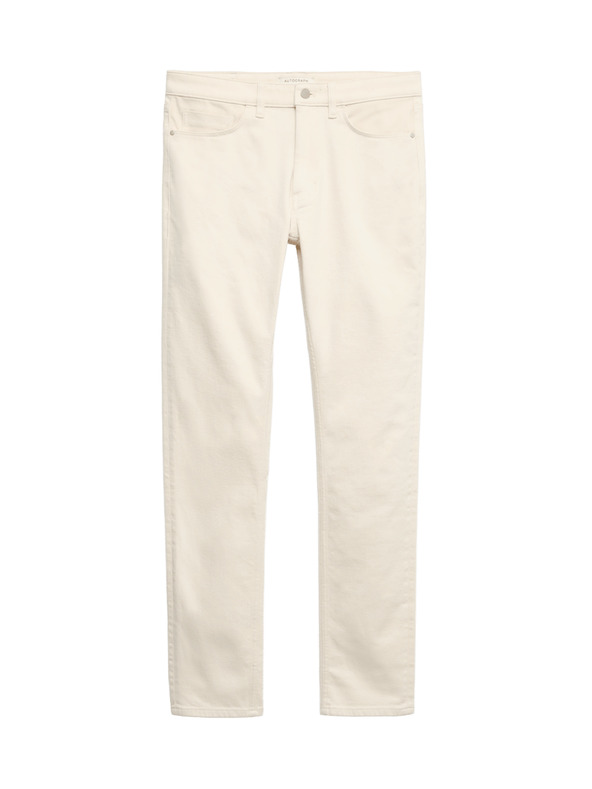 Marks & Spencer Talianske džínsy slim fit Marks & Spencer smotanová