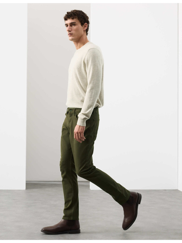 Marks & Spencer Strečové džínsy úzkeho strihu so 360 pružnosťou Marks & Spencer zelená