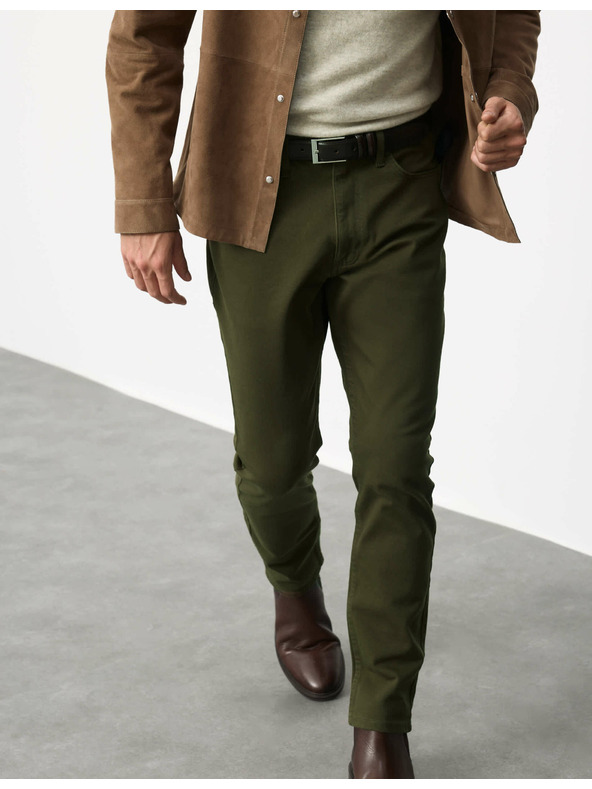 Marks & Spencer Strečové džínsy úzkeho strihu so 360 pružnosťou Marks & Spencer zelená