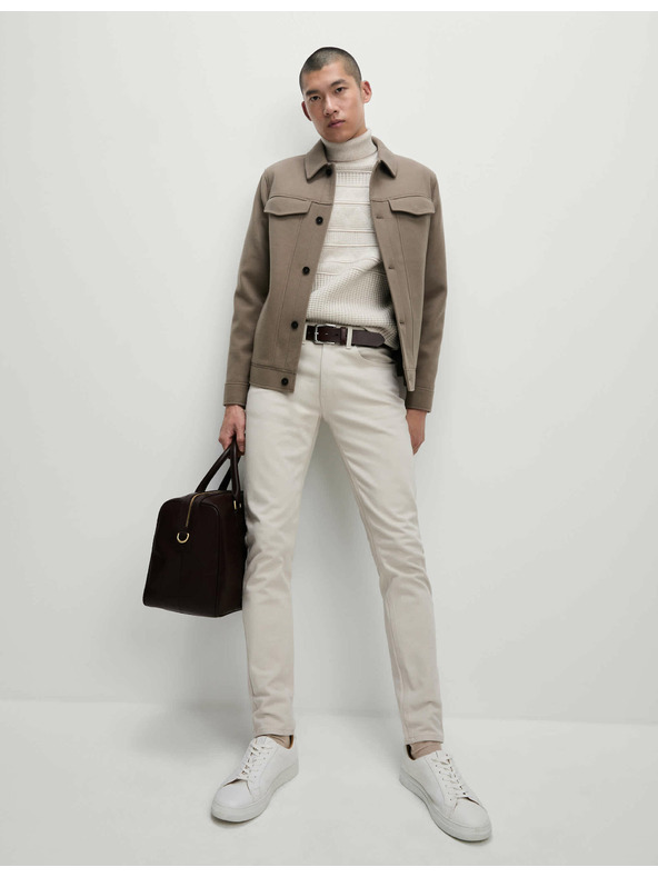 Marks & Spencer Strečové džínsy úzkeho strihu so 360 pružnosťou Marks & Spencer béžová