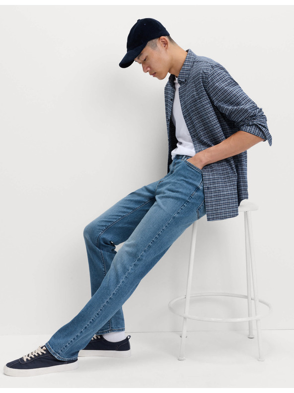 Marks & Spencer Strečové džínsy rovného strihu Marks & Spencer modré