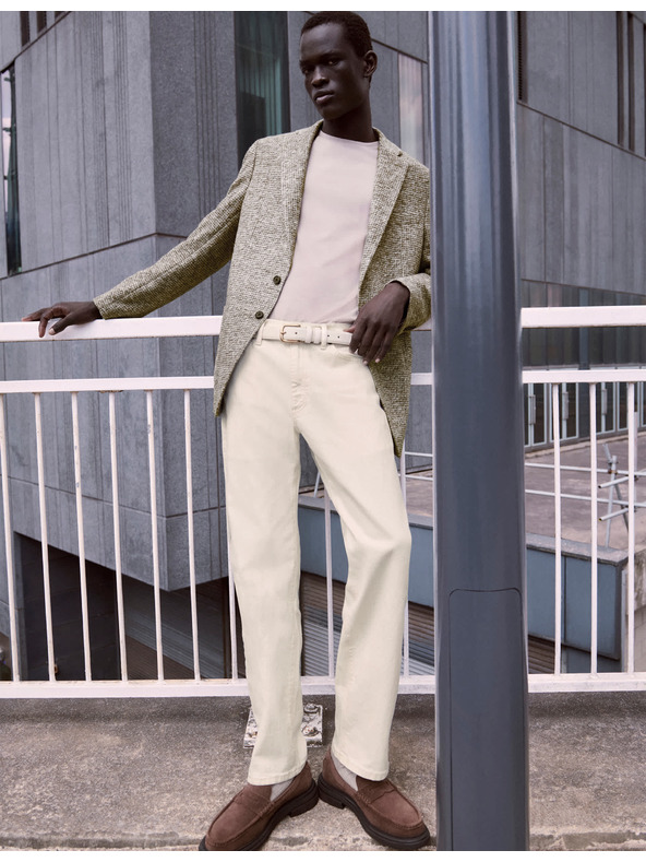 Marks & Spencer Strečové džínsy rovného strihu Marks & Spencer smotanová