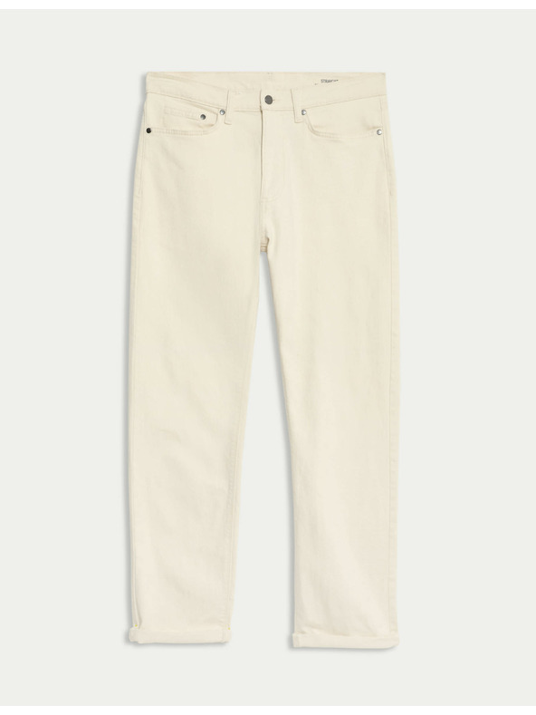 Marks & Spencer Strečové džínsy rovného strihu Marks & Spencer smotanová