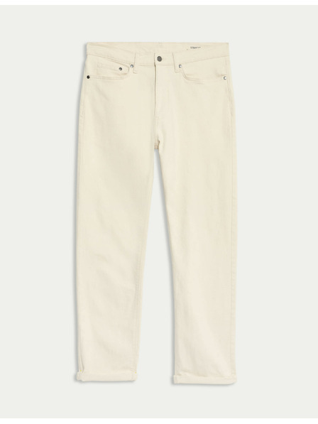 Marks & Spencer Strečové džínsy rovného strihu Marks & Spencer smotanová