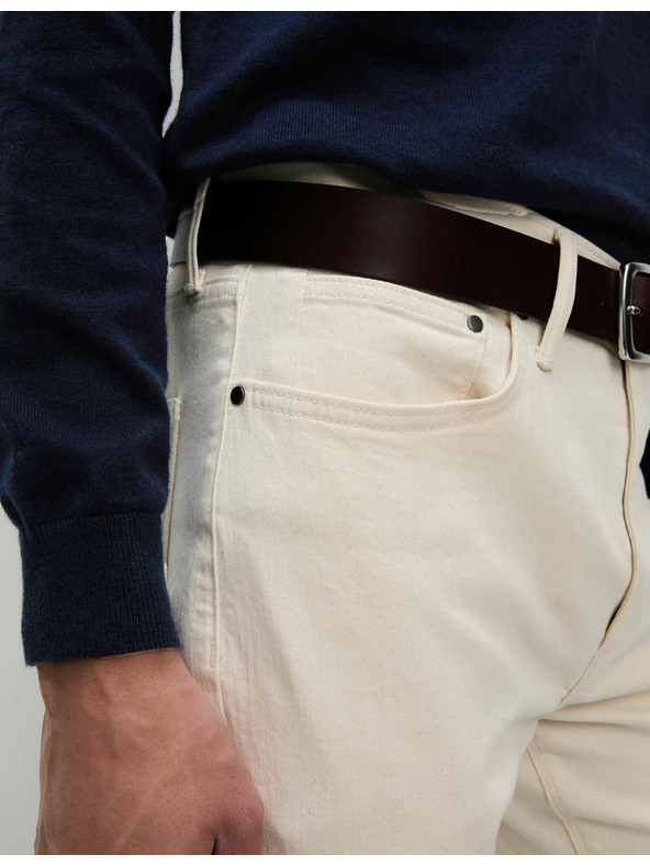 Marks & Spencer Strečové džínsy rovného strihu Marks & Spencer smotanová