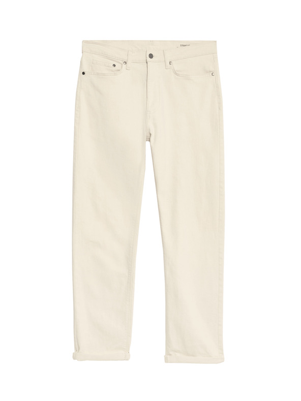 Marks & Spencer Strečové džínsy rovného strihu Marks & Spencer smotanová