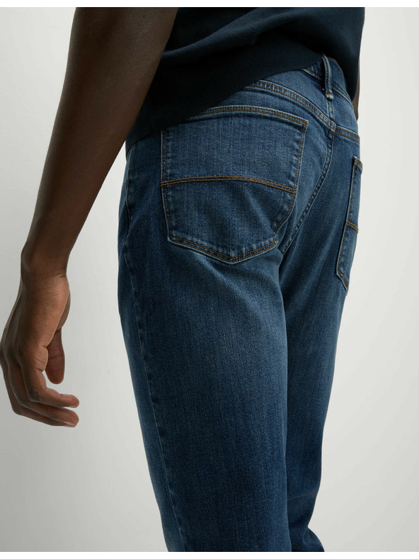 Marks & Spencer Strečové úzke nohavice chinos Marks & Spencer námornícka modrá