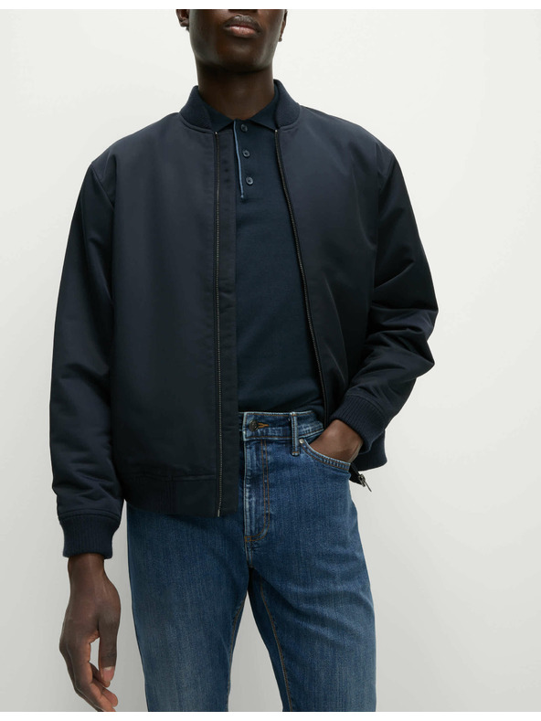 Marks & Spencer Strečové úzke nohavice chinos Marks & Spencer námornícka modrá