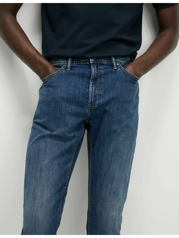 Marks & Spencer Strečové úzke nohavice chinos Marks & Spencer námornícka modrá