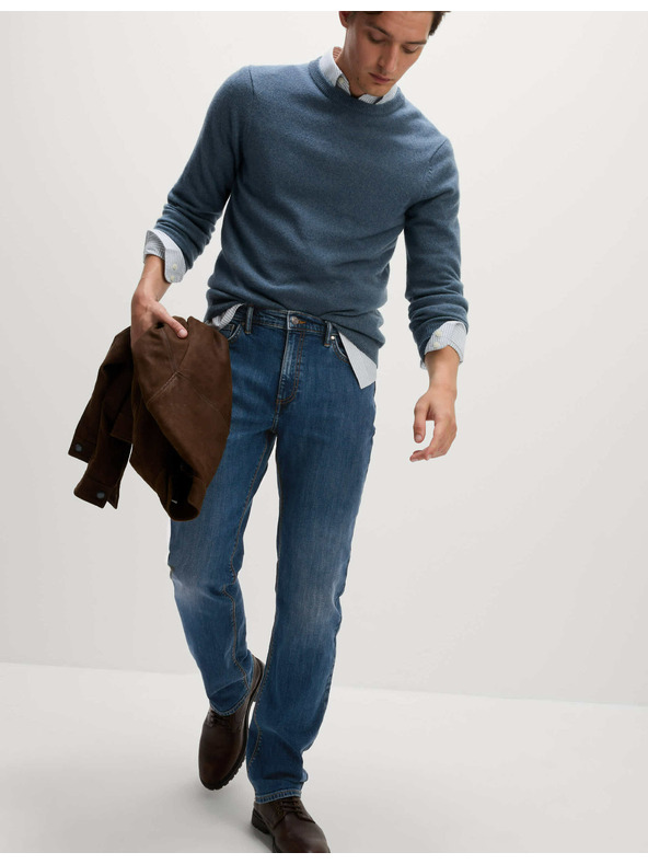 Marks & Spencer Strečové džínsy rovného strihu Marks & Spencer námorná modrá