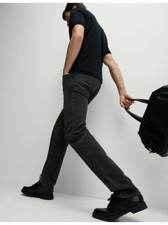 Marks & Spencer Hladké džínsy rovného strihu, z čistej bavlny Marks & Spencer šedá