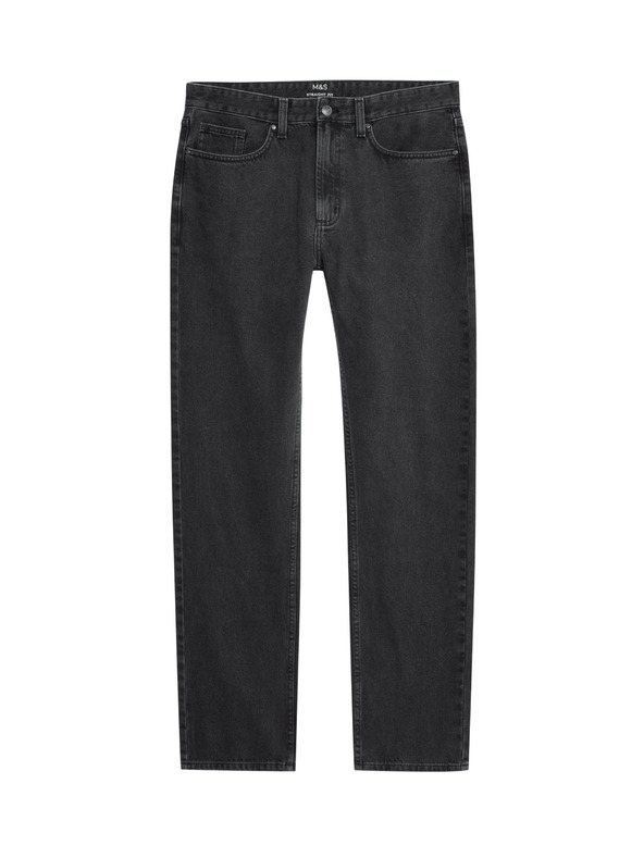 Marks & Spencer Hladké džínsy rovného strihu, z čistej bavlny Marks & Spencer šedá