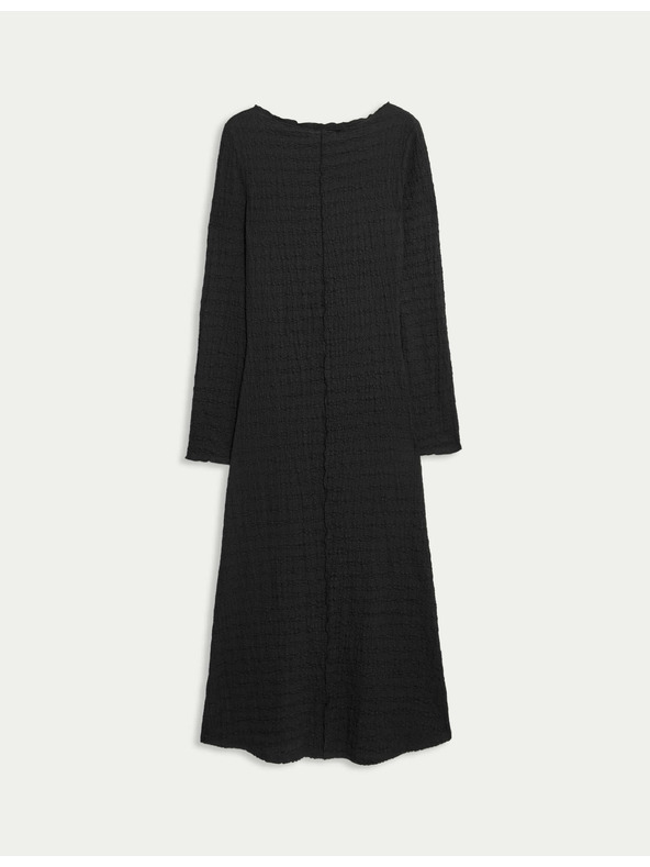 Marks & Spencer Žerzejové kolové midi šaty Marks & Spencer čierna