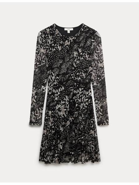 Marks & Spencer Mini šaty s potlačou zo sieťoviny Marks & Spencer čierna