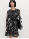 Marks & Spencer Mini šaty s potlačou zo sieťoviny Marks & Spencer čierna
