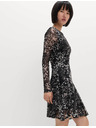 Marks & Spencer Mini šaty s potlačou zo sieťoviny Marks & Spencer čierna