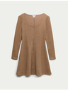 Marks & Spencer Pohodlné mini šaty s guľatým výstrihom zo žerzeja Marks & Spencer hnedá