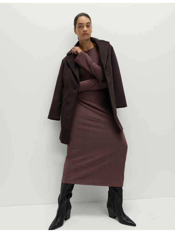 Marks & Spencer Žerzejové pohodlné midi puzdrové šaty Marks & Spencer červená