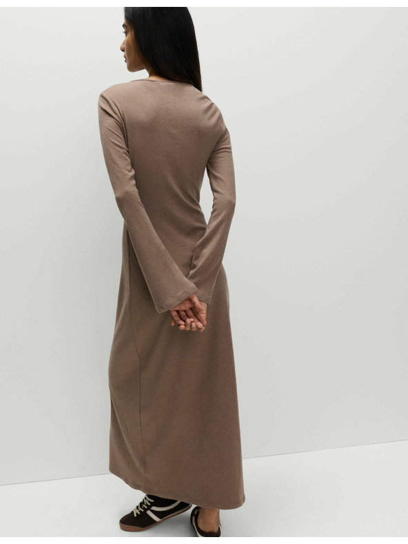 Marks & Spencer Žerzejové pohodlné midi puzdrové šaty Marks & Spencer smotanová