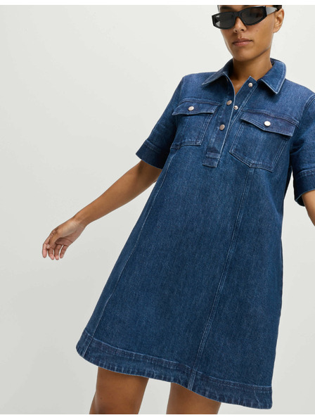 Marks & Spencer Džínsová košeľová minisukňa Marks & Spencer námornícka modrá