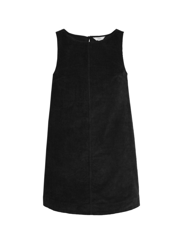 Marks & Spencer Splývavé menčestrové mini šaty z čistej bavlny Marks & Spencer čierna