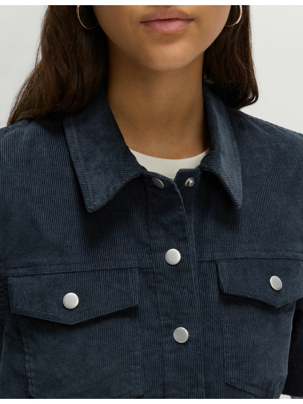 Marks & Spencer Košeľové mini šaty s golierom a vysokým podielom bavlny Marks & Spencer námorná modrá